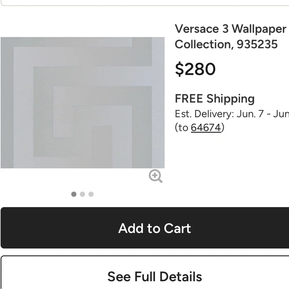 Versace 3 Wallpaper Collection 935235 in Silver